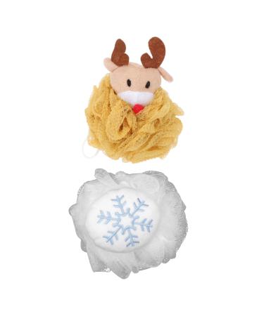 2pcs Bath Ball Soft Bathing Accessories Bath Sponges for Girl Shower Ball Shower Pouf Exfoliating Bath Back Scrubber Shower Puff Bath Sponge Swirl Shower Loofah Stuffing Cotton 1 Count (Pack of 1)