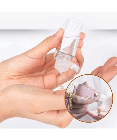 Puerhuaci Travel Bottles Set - 4 Pcs 30ml Transparent Squeeze Bottles for Perfume & Cosmetics with Keychain - Portable Plastic Travel Containers - Buy Online on SooperMarket.com