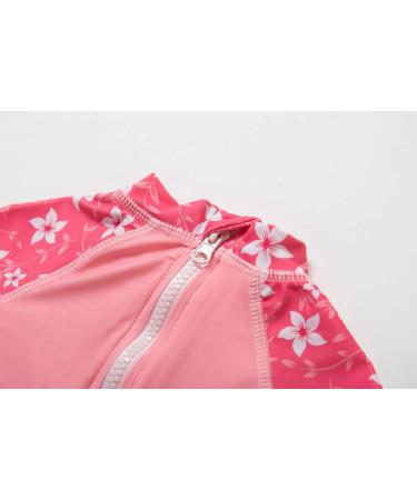 BONVERANO Baby Girls Swimsuit | Toddler Bathing Suit with UPF 50+ Sun Protection | Long-Sleeve Zipper One Piece Swimwear | 18-24 Months Sakura - Buy Online on SooperMarket.com