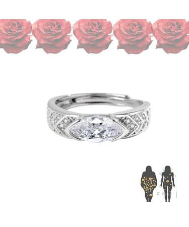 Magnetic Lymphatic Therapy Titanium ion moissanite Diamond Ring Moissanite Magnetic Ring moissanite Magnetic Ring (1 Piece)