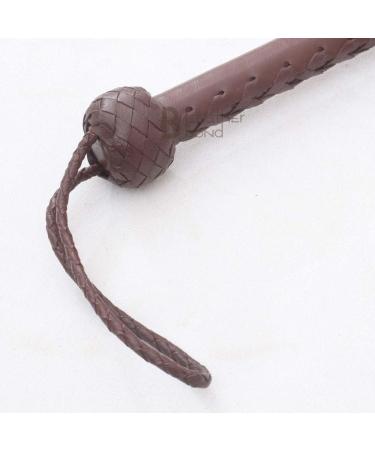 Indiana Jones Style 8 Foot & 10 Foot Dark Brown Leather Bullwhip 8 Strands Real Cowhide Leather Bull Whip 8 Feet - Buy Online on SooperMarket.com