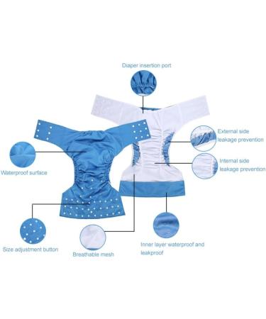 Adult Pocket Nappy Cover - Close-Fitting Reusable Diaper for Incontinence Care - Adjustable Cloth Protective Underwear for Men, Women, Teens (Dark Blue) - Buy Online on SooperMarket.com