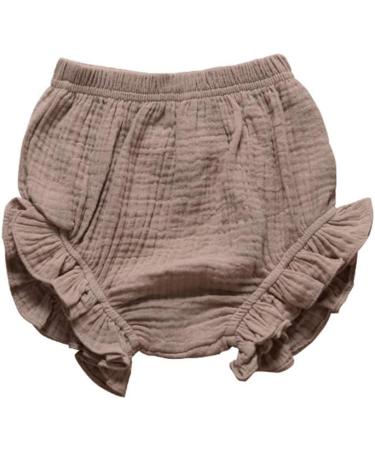 HASAKI 2Pcs Kids Linen Bloomer Shorts - Newborn Baby Diaper Cover 12-18 Months - Black+Khaki - Buy Online on SooperMarket.com