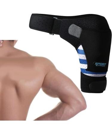 Predolo Neoprene Shoulder Support with Pressure Cushions | Compression Sleeves & Support Belt for Men & Women - Blue Left & Right Fit - Buy Online on SooperMarket.com