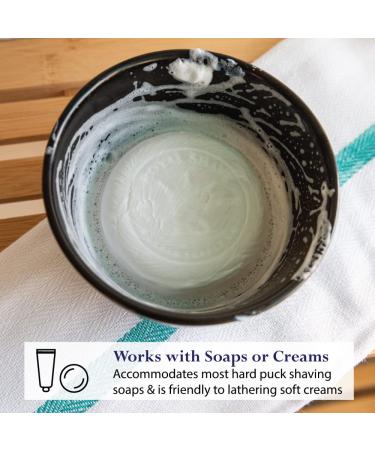 ROYAL SHAVE Ceramic Textured Shaving Bowl - Large Black Soap & Cream Dish for Rich Lather - Buy Online on SooperMarket.com