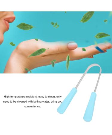 Stainless Steel Tongue Scraper - Portable Oral Care Tool for Fresh Breath | Tongue Cleaning Kit for Adults & Children with Storage Bag - Buy Online on SooperMarket.com