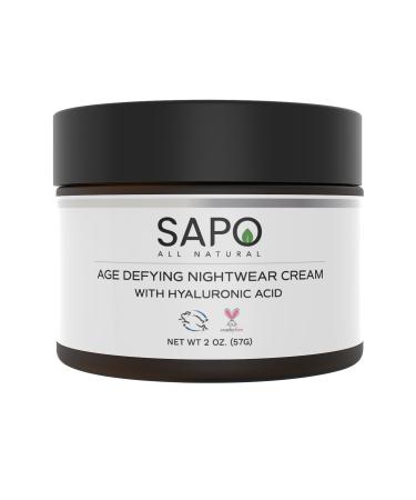 Night Cream for Face with Niacinamide Hyaluronic Acid Silicone and Lavender Oil - Nourishing Renewing & Soothing - Firms Aging Skin - 2 Fl Oz