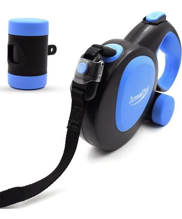ARMALTRD 8m Retractable Dog Lead | Heavy Duty 360 Extendable Leash for Large Dogs | Tangle-Free Bungee Leash for Small to Medium Pets - 26.4 FT Blue - Buy Online on SooperMarket.com