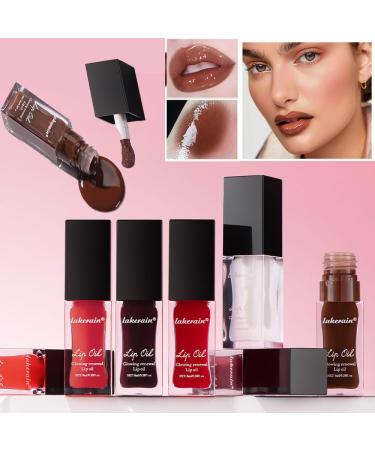 AKARY Glowing Renewal Lip Oil - Nourishing Tinted Lip Tint High Shine Finish Plumping Lip Gloss for Dry Lips - 03 Honey - Shop Internationally - Buy Online on SooperMarket.com