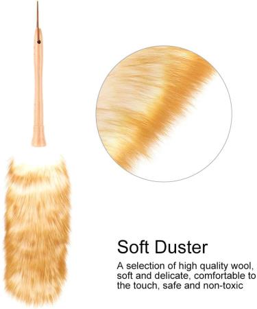 Feather Duster Household Cleaning Tool Soft Lambs Wool Duster Dust Cleaner No Electrostatic Duster - Buy Online on SooperMarket.com