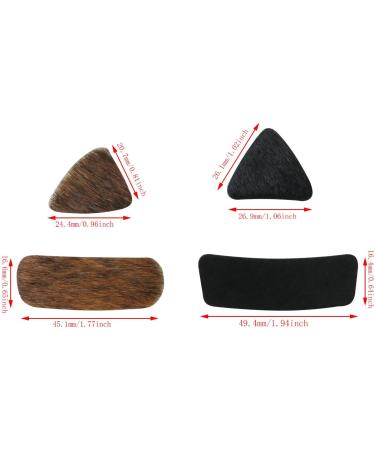 2 Pairs Archery Arrow Rest - Adhesive Backed Fur Pad for Longbow & Recurve Bow - Black/Brown - Outdoor Hunting Accessory - Buy Online on SooperMarket.com