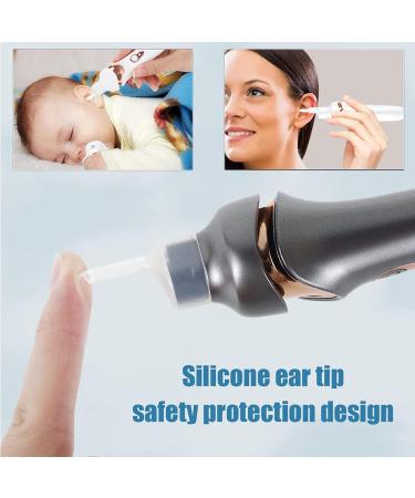 USB Rechargeable Earwax Remover with Replaceable Tips - Gentle Electric Ear Aspirator for Deep Cleaning - Suitable for Kids and Adults - Buy Online on SooperMarket.com