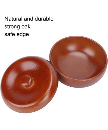 Plplaaoo Wooden Shaving Soap Bowl for Men - Artisan Shaving Shell with Lid | Premium Shaving Accessories for Soap & Cream - Buy Online on SooperMarket.com