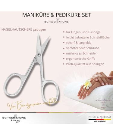 Premium Solingen Nail Care Set - Travel Black Nail Scissors File & Tweezers - Made in Germany - Buy Online on SooperMarket.com