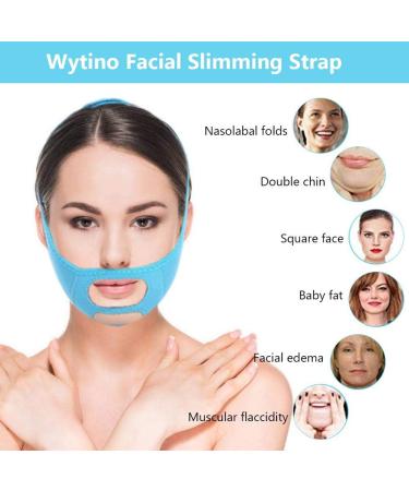 Facelift Slimming Belt for Women Double Chin Reducer V Line Cheek Lift Thin Mask Strap Anti Wrinkle Bandage (Blue) - Buy Online on SooperMarket.com