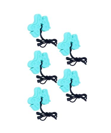 Sensory Chew Necklace for Home Use - Turquoise Green | Necklace Chewy Teether to Prevent Finger Sucking and Relieve Swelling with Beaded Edges - Buy Online on SooperMarket.com