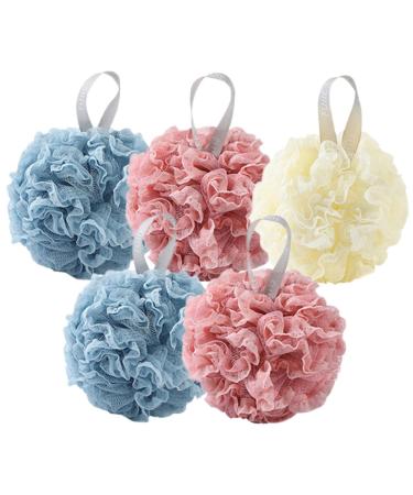 Gogogmee 1 Bathing Ball Bath Sponge Scrubber Sponges Mesh Shower Sponge Body Sponge Esponja para Ba arse Loofah Dish Sponge Cosmetic Bath Flower Bath Products Bath Ball Powder Puff