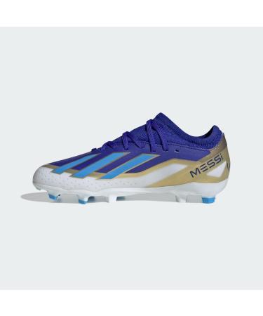Buy Adidas Unisex Kids X Crazyfast.3 FG J Messi Sneakers - 22 EU - Ftwr White Team Royal Blue & Bright Red | International Shipping Available - Buy Online on SooperMarket.com