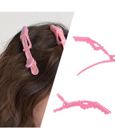 ZEVONDA 10Pcs Pink Crocodile Hair Clips - Professional Styling Barrettes with Nonslip Grip and Wide Teeth for Women and Girls - Buy Online on SooperMarket.com