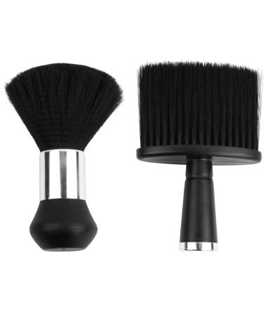 Anseom 2 piece of neck brush hairdresser neck brush set with plastic handle hairdresser neck brush dense fiber bristles barber soft neck duster brush for hairdressers hairdressing hairstyle salon hairstyle hair cutting