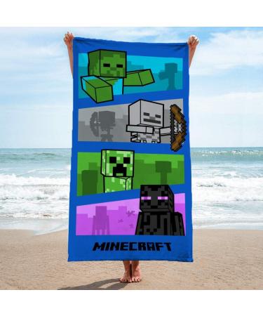 Jay Franco Minecraft Adventure Gamer Towel - 28 x 58 inches, Super Soft & Absorbent Cotton (Official Minecraft Product) - Buy Online on SooperMarket.com