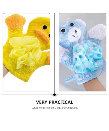 EXCEART 4pcs Kids Wash Gloves Bath Sponge Mitt Set - Children's Puppet Shower Loofah Gloves - Buy Online on SooperMarket.com