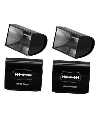 Beavorty 4 pieces Klingen Storage Box sound safe storage bank blade dispenser case razor blades container for disposal blades collection containers for blade disposal disposal