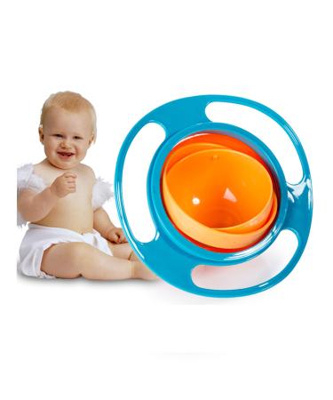 Tianlong Universal Gyro Bowl Unspillable Snack Toddler Bowl Universal Anti Spill Bowl Magic Gyro Bowl Anti Spill Baby Bowl Magic Bowl for Babies Kids 360 Degrees Rotation Gyroscopic Smooth Bowl.