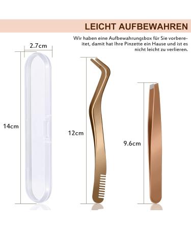 Eyeline Pliers for Artificial Eyelashes - 2 Pcs Stainless Steel Tweezers & Applicator for Individual Eyelash Extensions - B&Q Quality - Buy Online on SooperMarket.com
