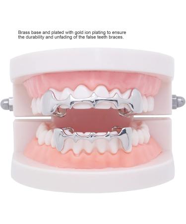 Party Teeth Brace Compatible Fashionable Hip Hop Brace Brass for Party for Halloween for Music Concerts(Silver) - Buy Online on SooperMarket.com