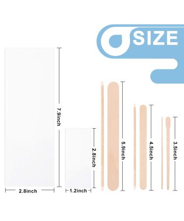 Whaline 650 Waxing Sticks and Strips Kit for Hair Removal - Includes 350 Wooden Wax Applicators and 300 Non-Woven Strips - Body, Facial, Eyebrow - Buy Online on SooperMarket.com
