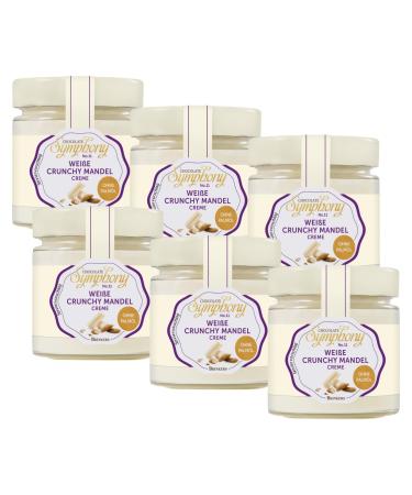 Brinker's cream white crunchy almond |6 x 200g |Crunchy almond pieces in white cream |Gluten -free & seductive crunchy almond 6 x 200g