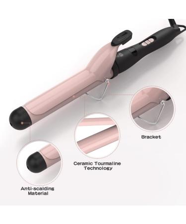PRETFY 1 1/4 Inch Curling Iron - Adjustable Temperature Ceramic Barrel Fast Heat for Long & Medium Hair - Dual Voltage Hair Waver for Women - Buy Online on SooperMarket.com