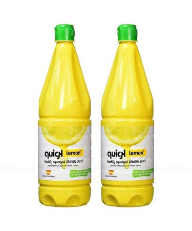 Quick Lemon Freshly Squeezed Juice Lemonade Not Concentrate (2x1000ml) Pack 2x1L
