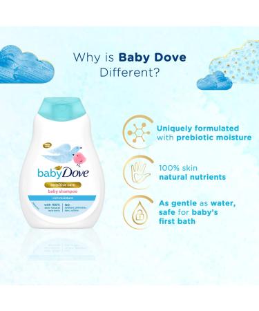 Dove Baby Rich Moisture Shampoo - 200ml | Gentle Cleansing for Soft Baby Hair - Buy Online on SooperMarket.com
