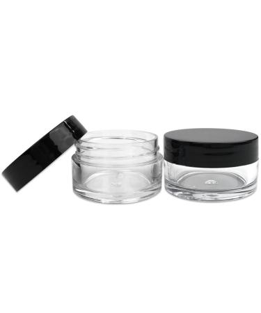 Beauticom 20g/20ml Acrylic Round Clear Jars with Black Lids - Ideal for Lip Balms, Creams, Makeup, Cosmetics - 12 Piece Set - Buy Online on SooperMarket.com