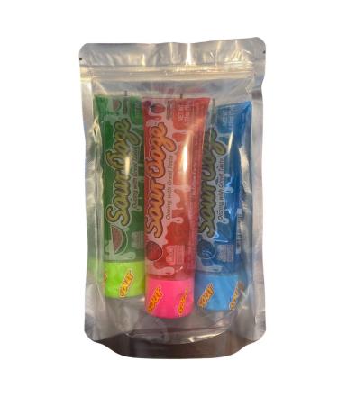 Kidsmania 4oz Sour Ooze Tubes Set - Watermelon, Strawberry, Blue Raspberry - Pack of 3 - Buy Online on SooperMarket.com