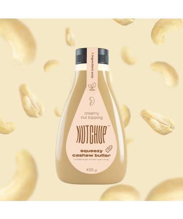 NUTCHUP The First Squeezy Cashew Butter | Delicious Nut Topping | Smooth & Crunchy Pancake Waffle Ice cream Pizza sauce | 435g Bottle (Cashew) - Buy Online on SooperMarket.com