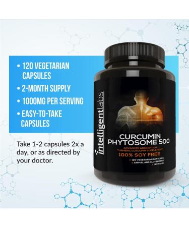 Intelligent Labs Meriva Curcumin Phytosome - 500mg Complex, 2900% Better Absorption, 120 Capsules - Soy Free - Buy Online on SooperMarket.com