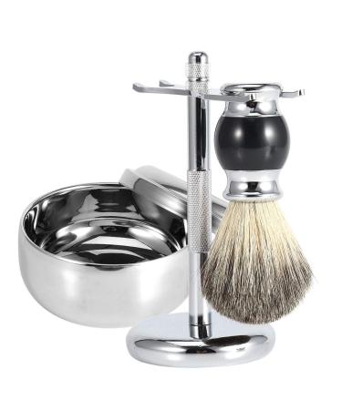 Men's beard brush Professional men's razor tool kit razor set with a razor holder beard brewing soap and aluminum bowl men's razor for men's shaving