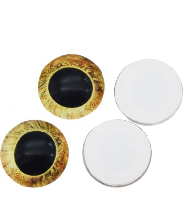 10 Pairs 25mm Owl Bird Glass Eyes for Art Dolls, Sculptures, Masks, Taxidermy - Flatback Design - Buy Online on SooperMarket.com