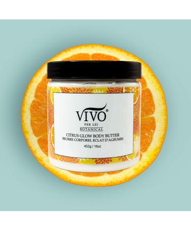 VIVO Per Lei Vitamin C Body Butter - Hydrating Anti-Aging Cream with Shea Butter - Non-Greasy Citrus Peel Formula for Smooth Soft Skin - 452g / 16 oz - Buy Online on SooperMarket.com