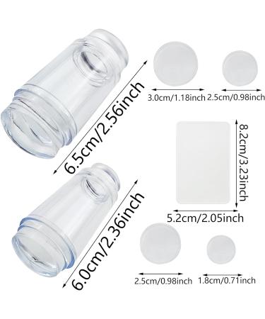 2 PCS Nail Stamp Double Sided Nail Art Jelly Stamper French Manicure Kit Silicone Nail Stamper French Tip with Scraper for Nails Manicure Tools - Buy Online on SooperMarket.com