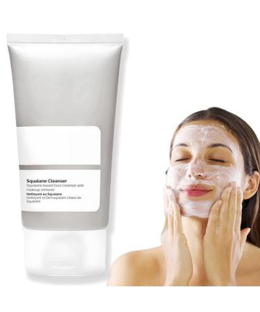 Squalane Face Cleaner Cream Cleanser with Squalane Squalane Cleanser Moisturising Face Wash for Gently Cleaning Pores Hydrating Face Wash Foaming Cleanser Face Squalane Oil Remover for All Skin Types