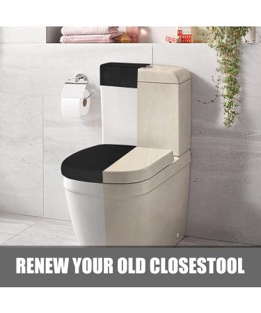 Stretch Velvet Toilet Lid Cover and Toilet Tank Lid Cover  Bathroom Super Soft Toilet Lid Cover Set Luxury Velvet Plush  with Elastic Bottom  Machine Wash  Black - Buy Online on SooperMarket.com