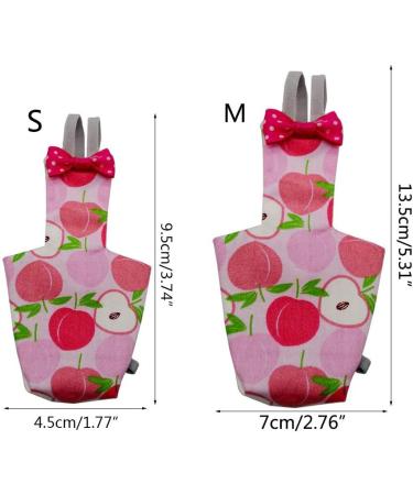 Yushu - Pet Adjustable Diaper Suit Parrot Diaper with Bow Tie Cute Colorful Fruit Floral for Cockatiel Pigeons Pet Birds Parrot Flight Suit Clothes Washable - Buy Online on SooperMarket.com