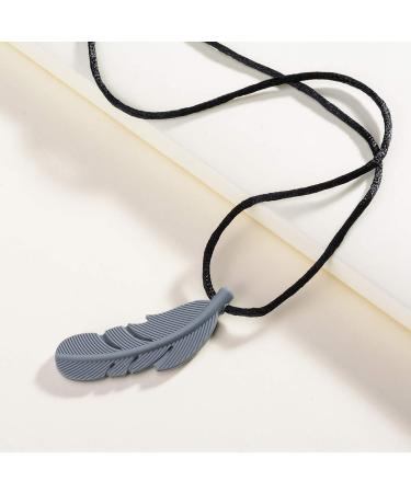 Soft Silicone Chewing Necklace for Kids and Adults - Grey Sensory Chew for Oral Motor Skills - Buy Online on SooperMarket.com