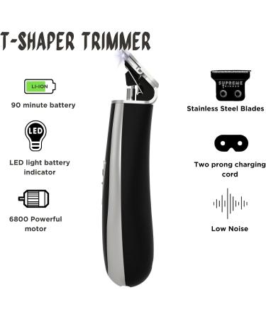 Hair Trimmer for Men by Supreme Trimmer - ST5210 Professional Barber Hair Clippers Liner Cordless Beard Trimmer - Silver T Shaper - Buy Online on SooperMarket.com
