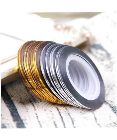 Pinicecore 20 Rolls Nail Strip Band Line - Gold & Silver Nail Art Decoration Stickers for DIY Tips - Buy Online on SooperMarket.com