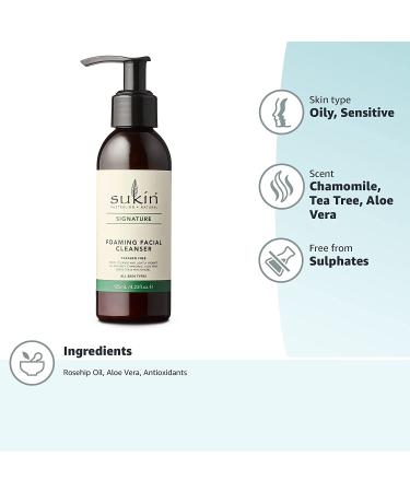 Sukin Foaming Facial Cleanser 4.23 fl oz - Natural, Sulfate-Free Skincare - Buy Online on SooperMarket.com